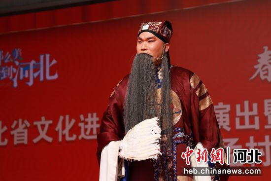 图为孟村“四季村晚”活动中京剧《空城计》选段演出。 杨洋 摄